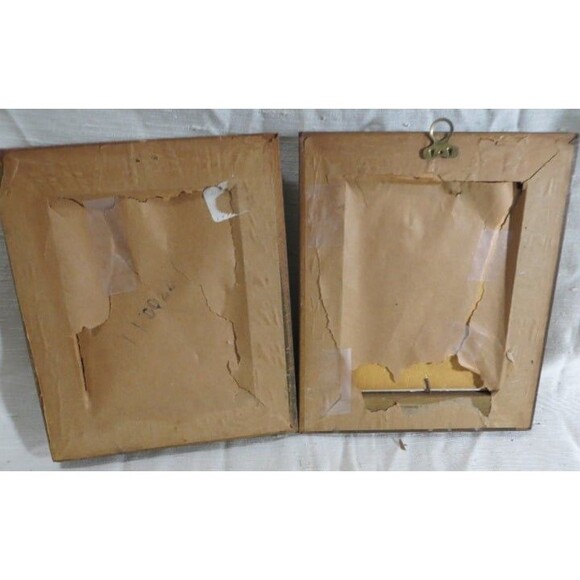 Antique Pair of Framed H. Lester Turn Of The Century Prints Of Victorian Couples - Picture 4 of 4